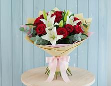 Букет цветов из:  Лилии и Розы #REPLACE_PRED# Майдарово