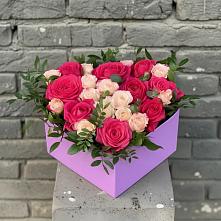 Цветочная композиция из Розы в коробке #REPLACE_PRED# Майдарово