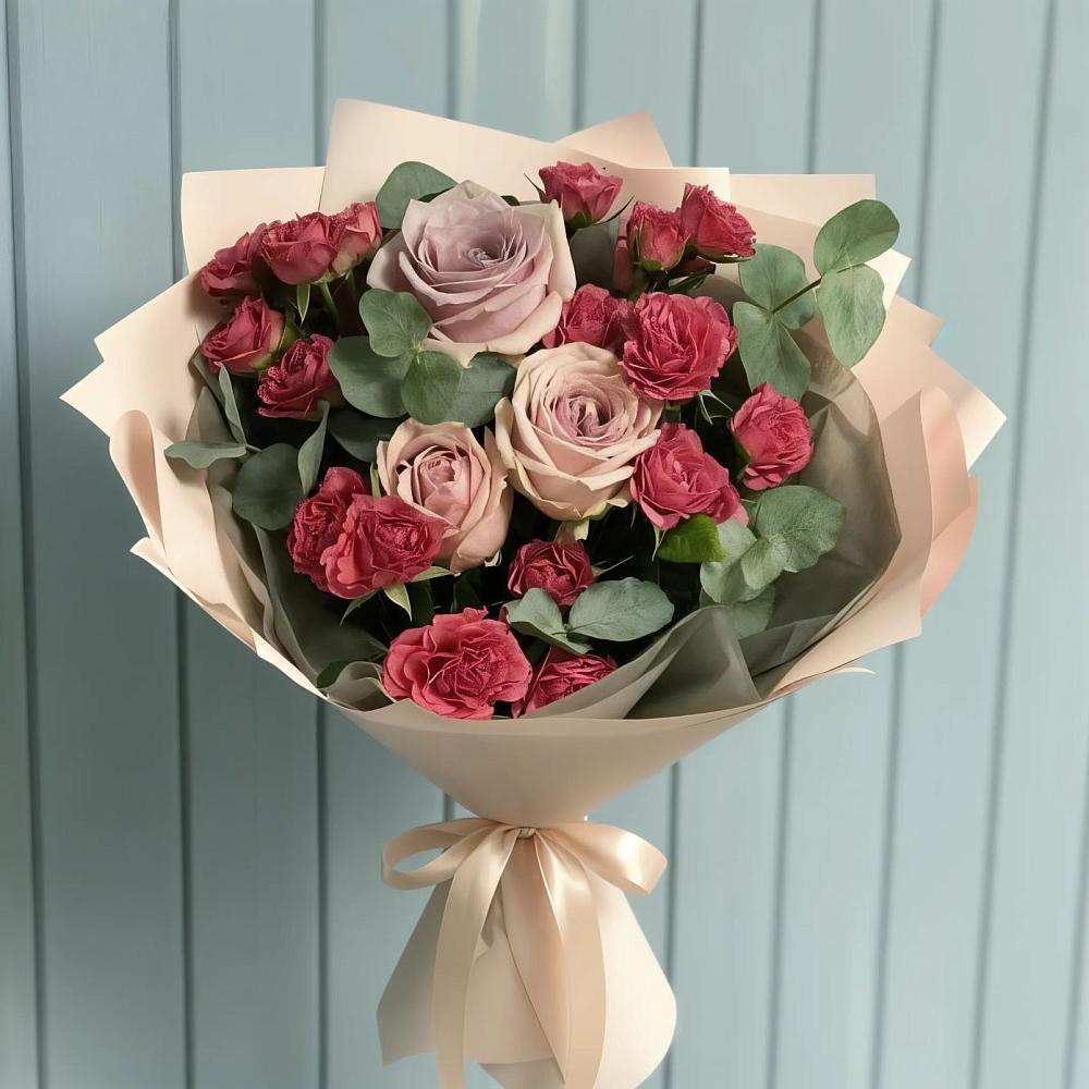 Букет цветов из: Гвоздики и Розы в Майдарово
