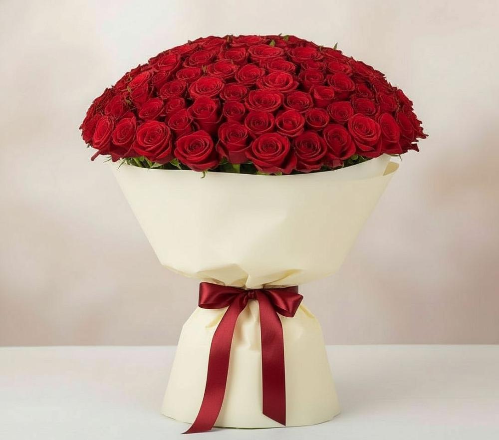 Букет 101 Красная роза Милано в Майдарово