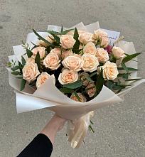 Букет Кремовые розы Латте в Майдарово