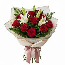 Букет цветов из:  Лилии и Розы в Майдарово