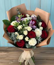 Букет цветов из:  Розы и Альстромерии в Майдарово