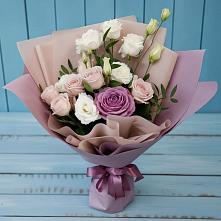 Букет цветов из:  Розы и Лизиантусы в Майдарово