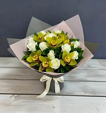 Букет цветов из:  Орхидеи и Розы в Майдарово