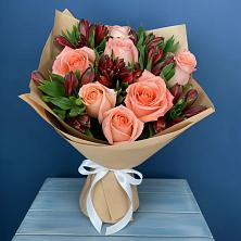 Букет цветов из:  Розы и Альстромерии в Майдарово