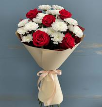 Букет цветов из:  Розы и Хризантемы в Майдарово