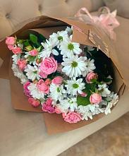 Букет цветов из:  Розы и Хризантемы в Майдарово