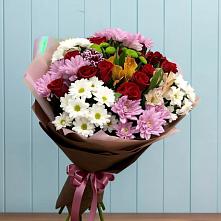 Букет цветов из:  Розы, Хризантемы и Альстромерии в Майдарово