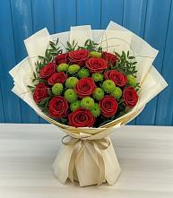 Букет цветов из:  Розы и Хризантемы #REPLACE_PRED# Майдарово