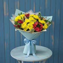 Букет цветов из:  Альстромерии и Хризантемы #REPLACE_PRED# Майдарово