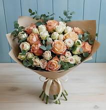 Букет цветов из:  Альстромерии и Розы в Майдарово